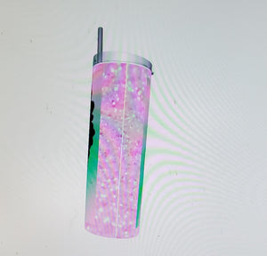 AKA Pink and Green Afro Soro Tumbler