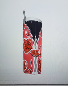 Diamonds and Glitter print Tumblers (5 different designs in Pink -Purple - Red - Blue)