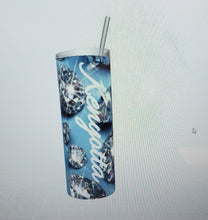 Load image into Gallery viewer, Diamonds and Glitter print Tumblers (5 different designs in Pink -Purple - Red - Blue)
