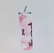 Load image into Gallery viewer, Breast Cancer Warrior Tumbler
