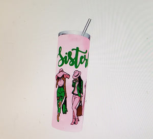 "Sisters in Pink" Tumbler