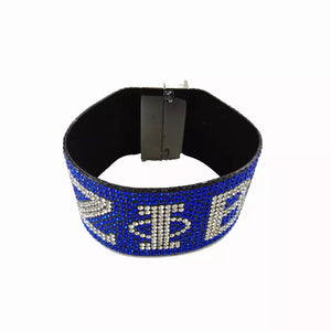 Zeta - Wide Rhinestone Bracelets